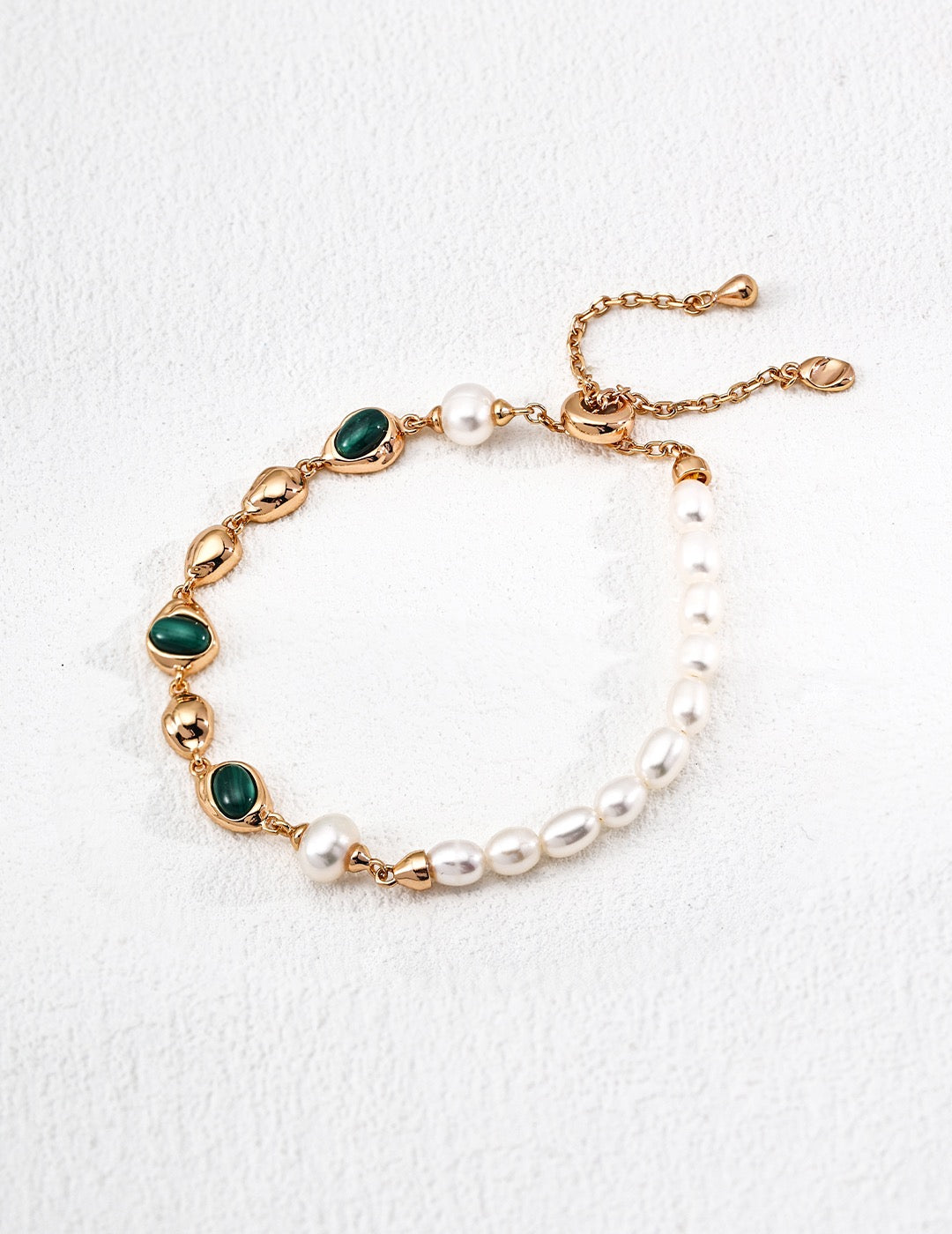 Malachite Pearl Bracele