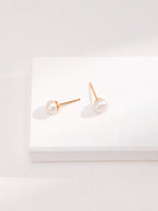 Pearl tassel long earrings