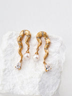 Snake-shaped earrings