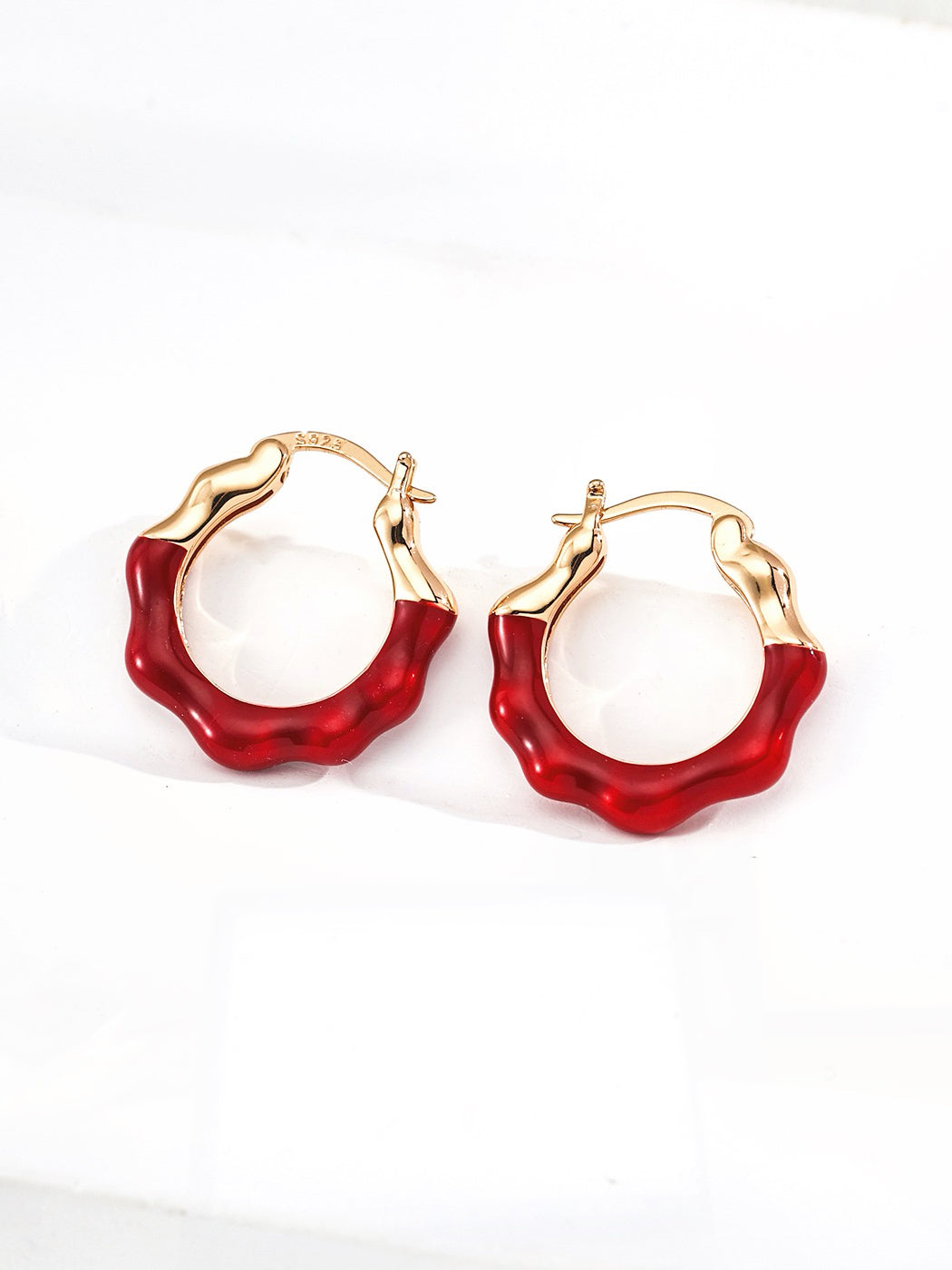 Enamel earrings