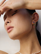 Gemstone bracelet and earrings