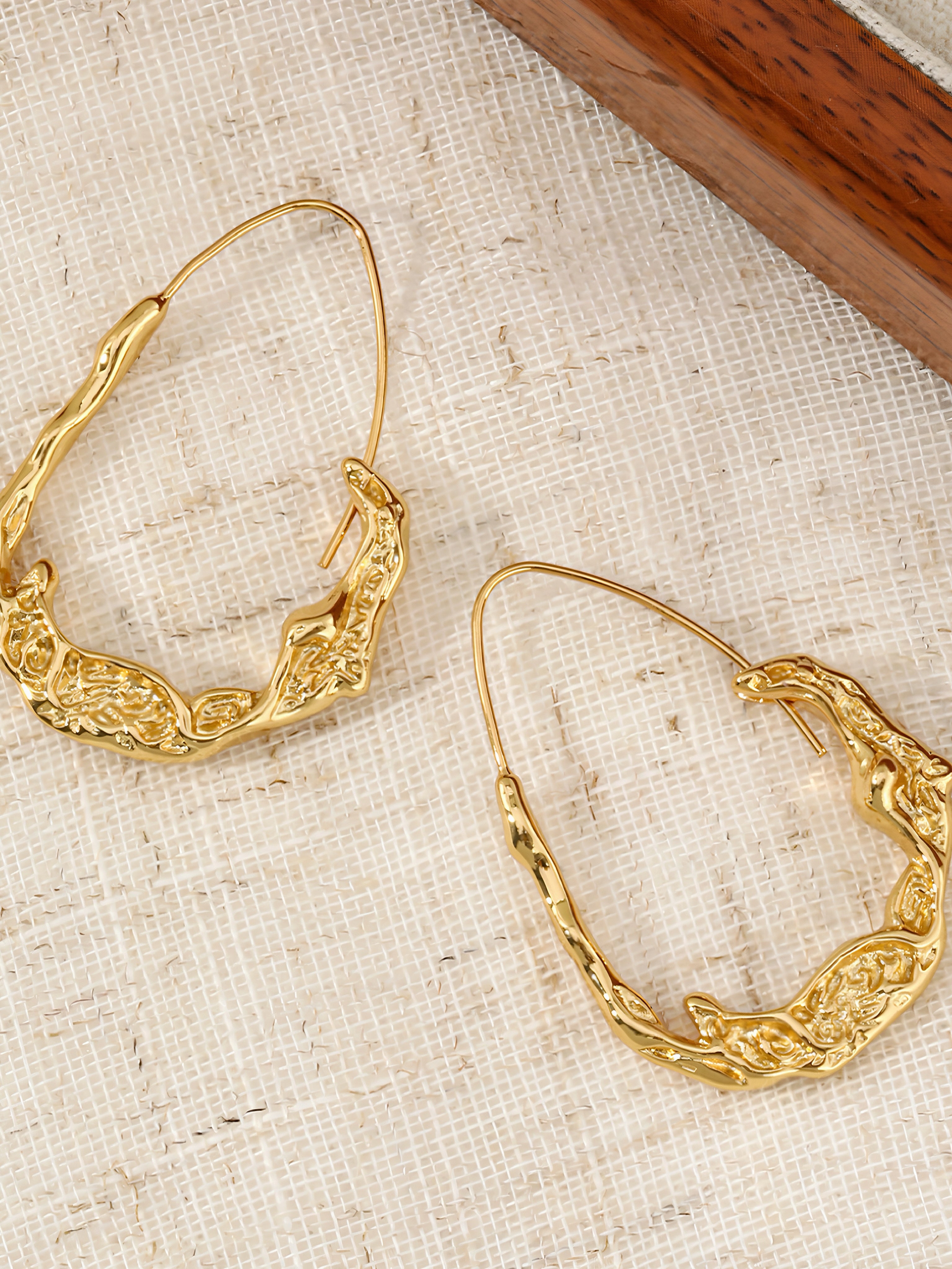 Hand-carved earrings