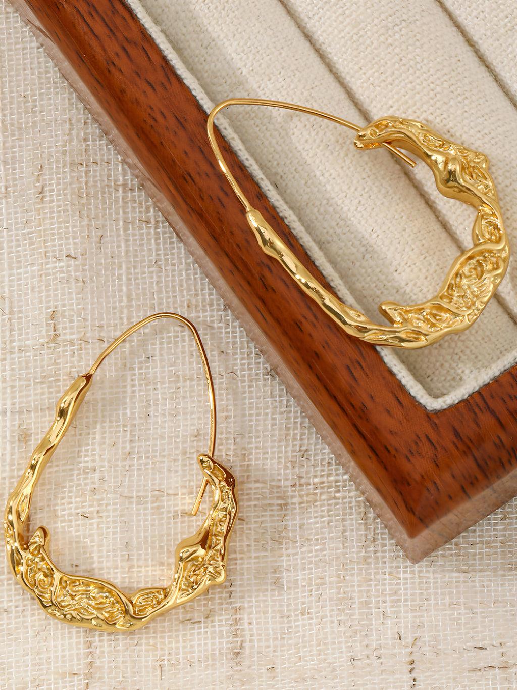 Hand-carved earrings