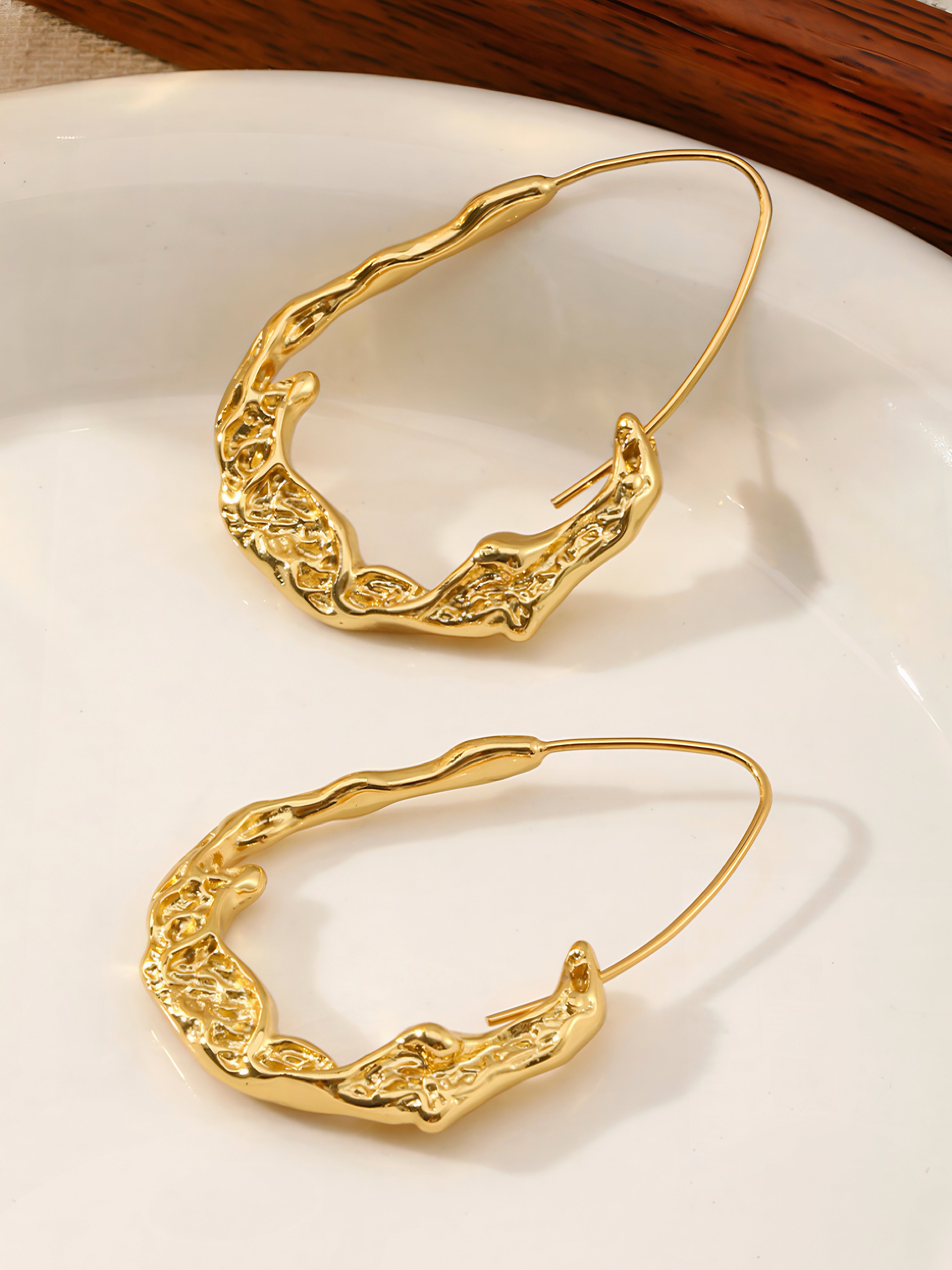 Hand-carved earrings