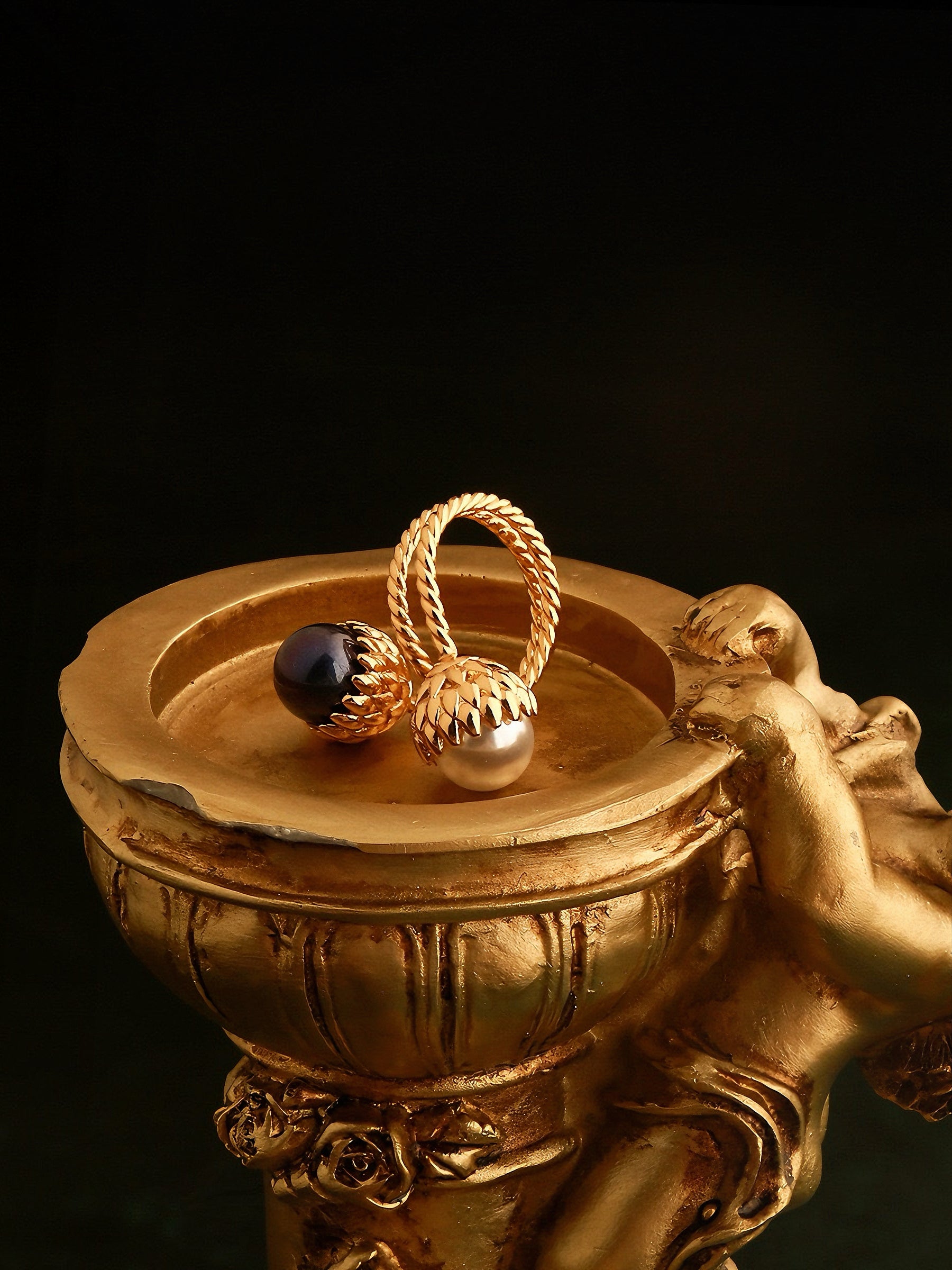 Oak Seed Pearl Ring