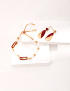 Modern Enamel Drop Earrings