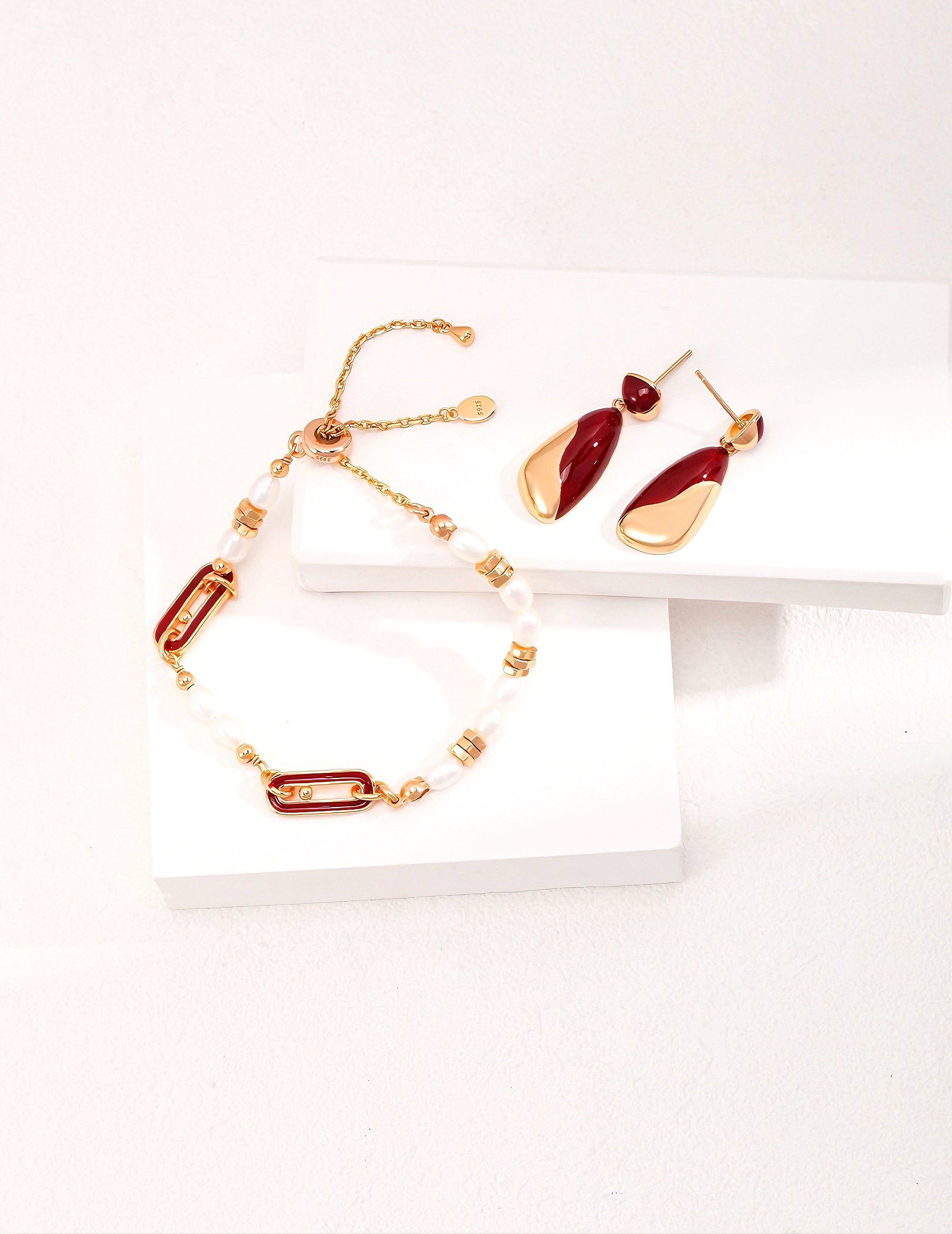 Modern Enamel Drop Earrings