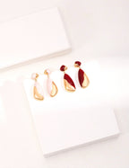 Modern Enamel Drop Earrings