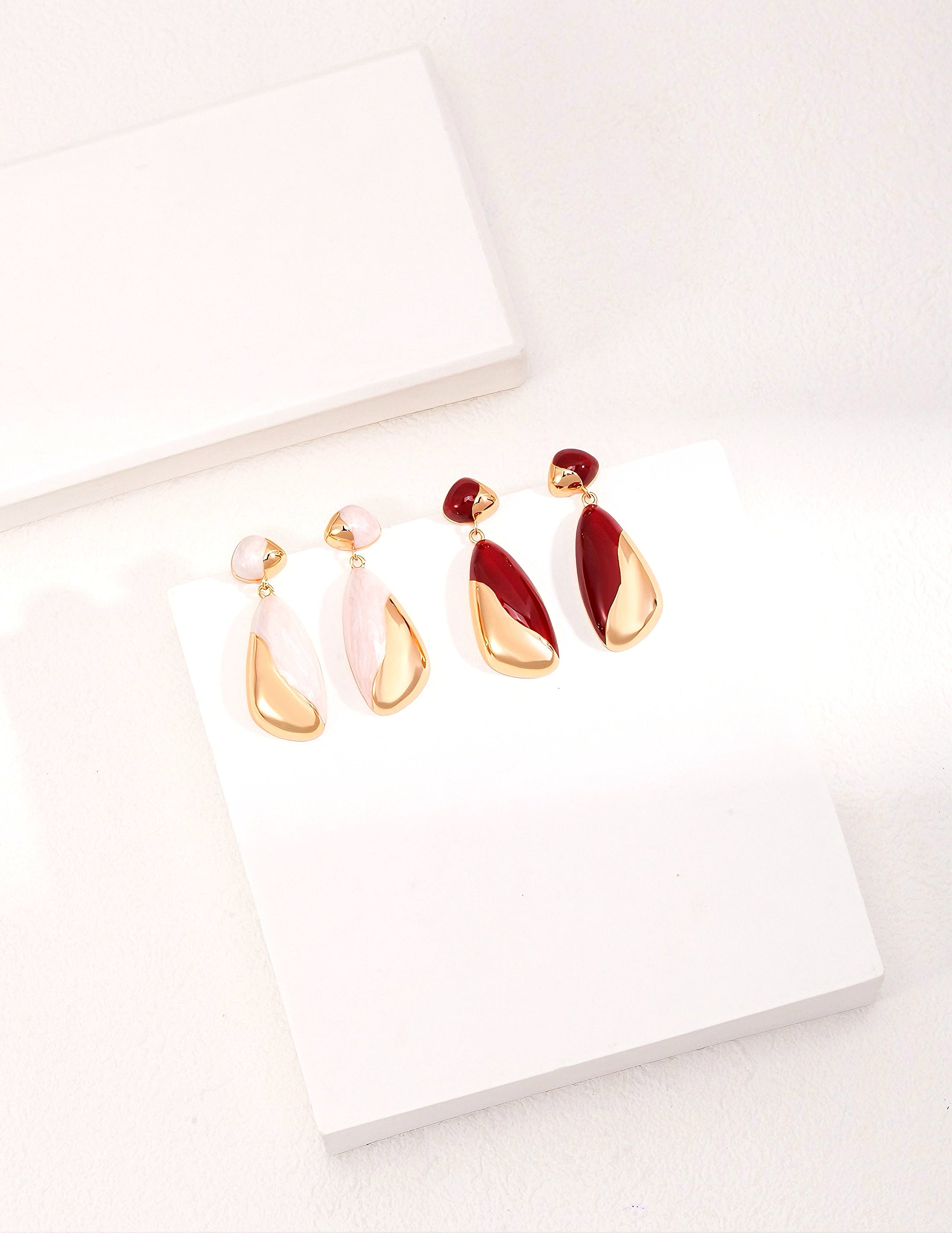 Modern Enamel Drop Earrings