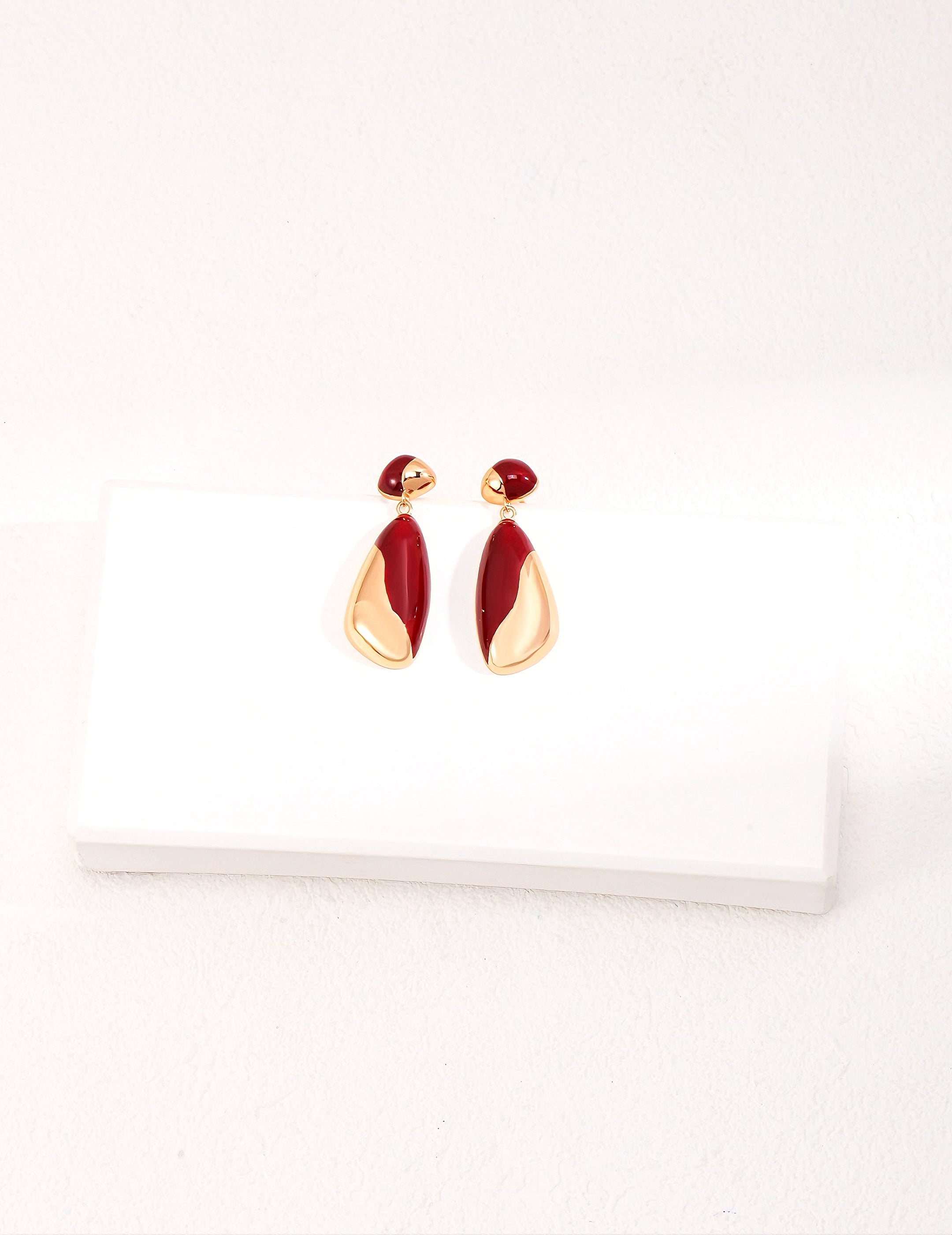 Modern Enamel Drop Earrings