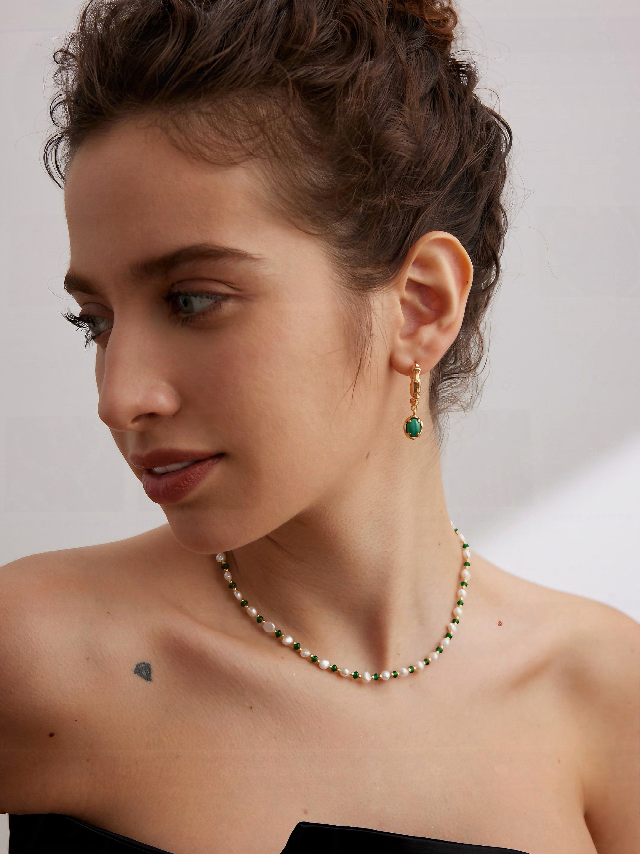 Malachite Silver Earrings