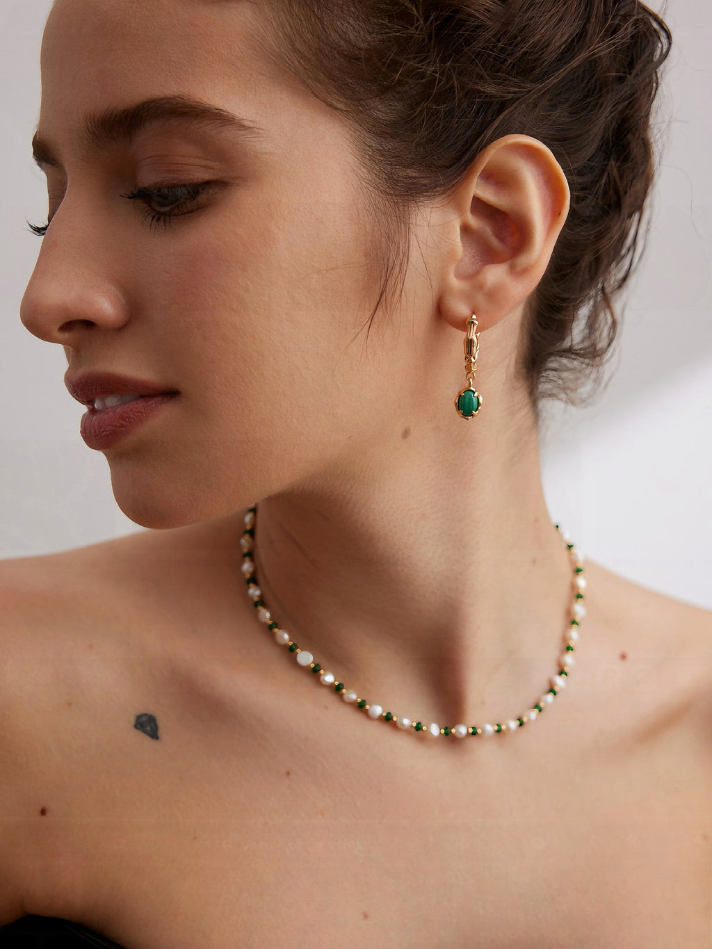 Malachite Silver Earrings