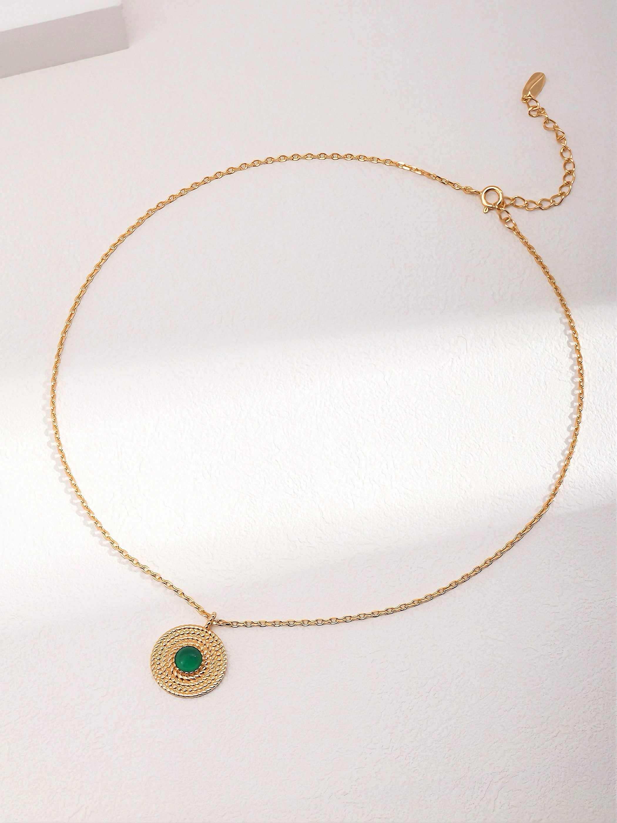 Green Jade 925 Sterling Silver Jewelry Set