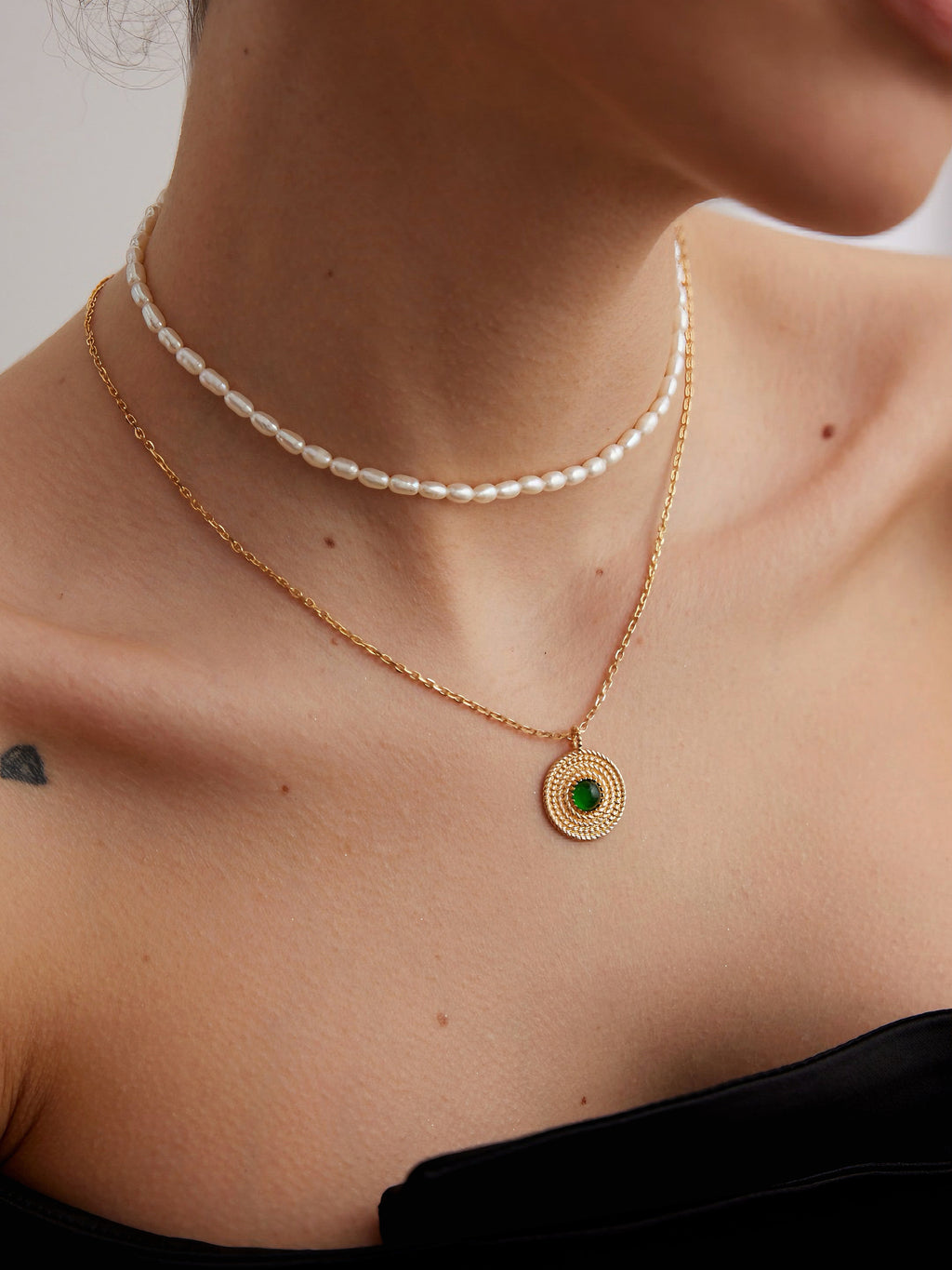 Green Jade 925 Sterling Silver Jewelry Set