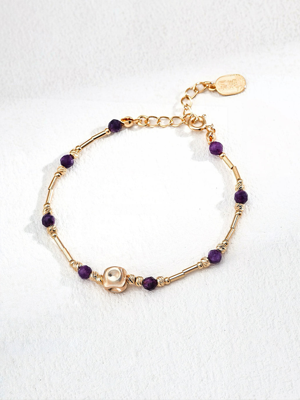 Amethyst sterling silver bracelet