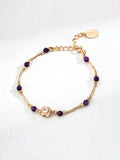 Amethyst sterling silver bracelet