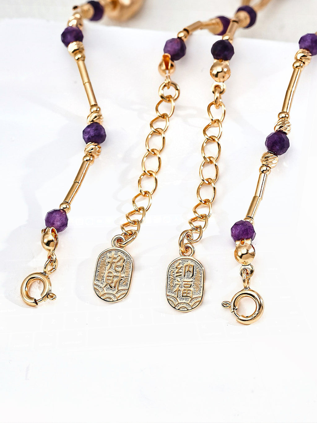 Amethyst sterling silver bracelet