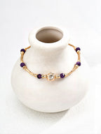 Amethyst sterling silver bracelet