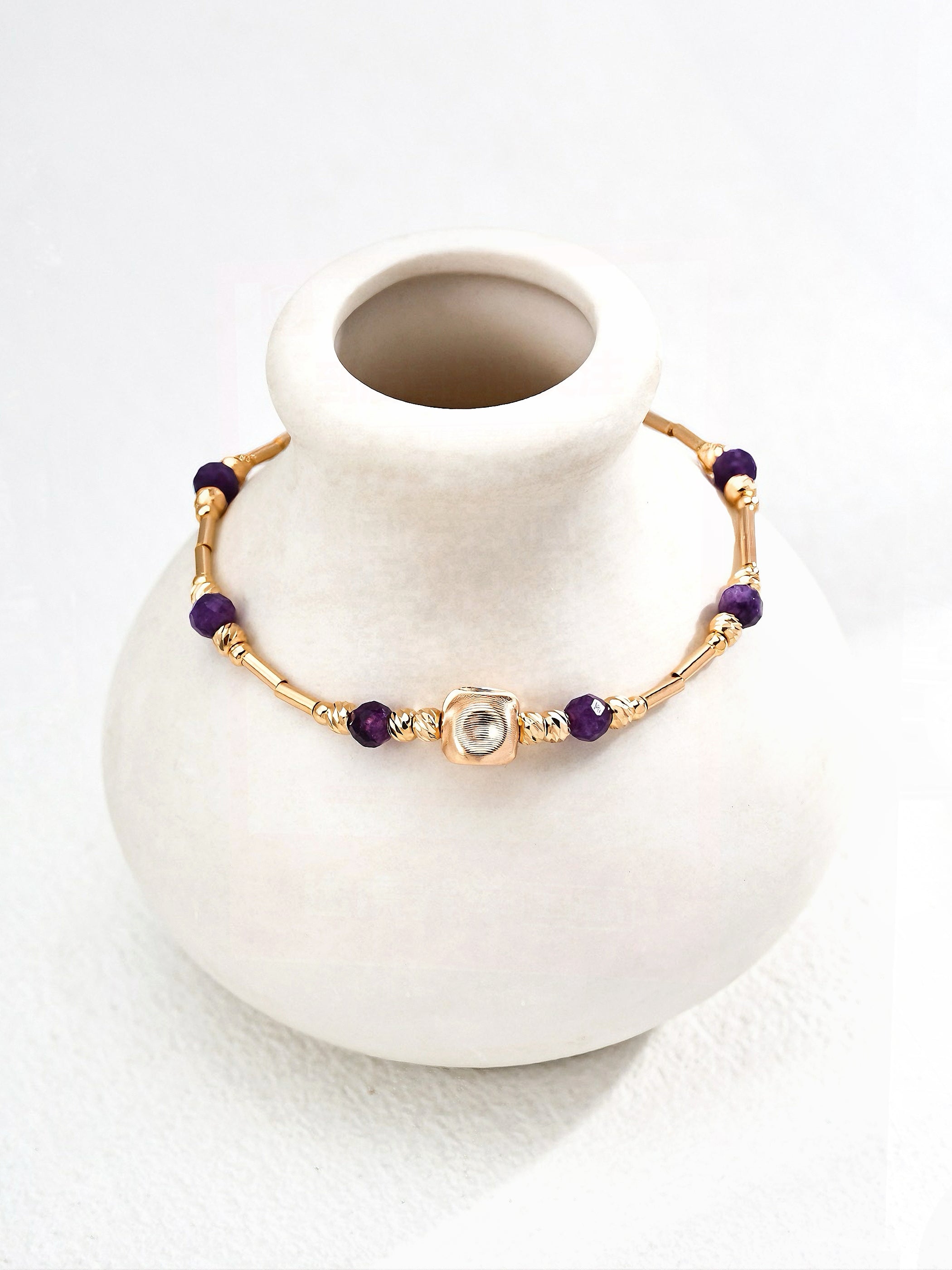 Amethyst sterling silver bracelet