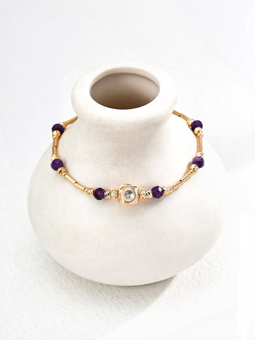 Amethyst sterling silver bracelet