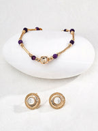 Amethyst sterling silver bracelet