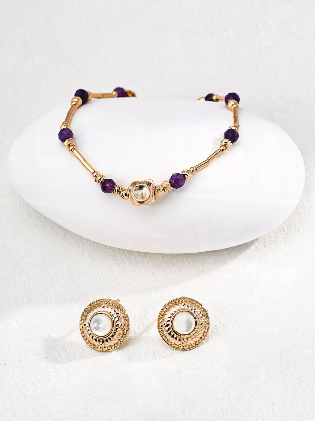 Amethyst sterling silver bracelet