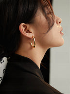 Pure silver earrings