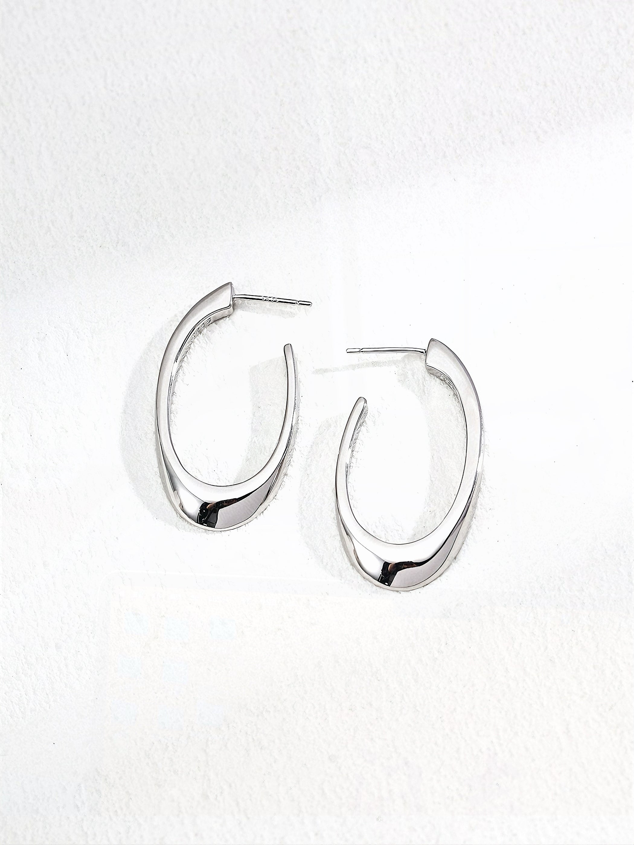 Pure silver earrings