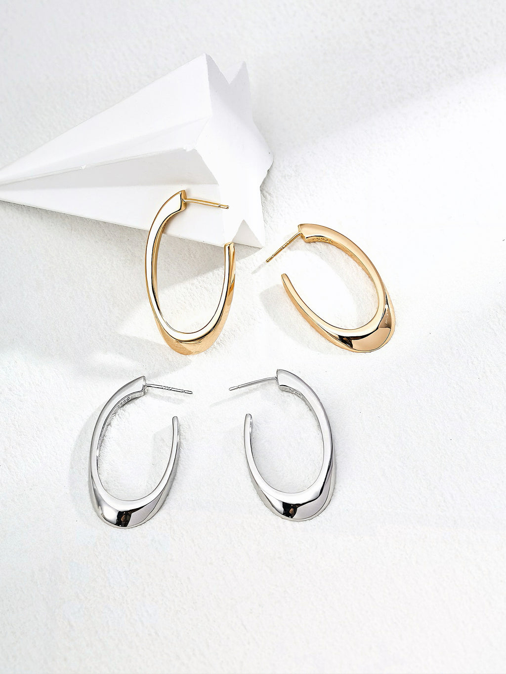 Pure silver earrings