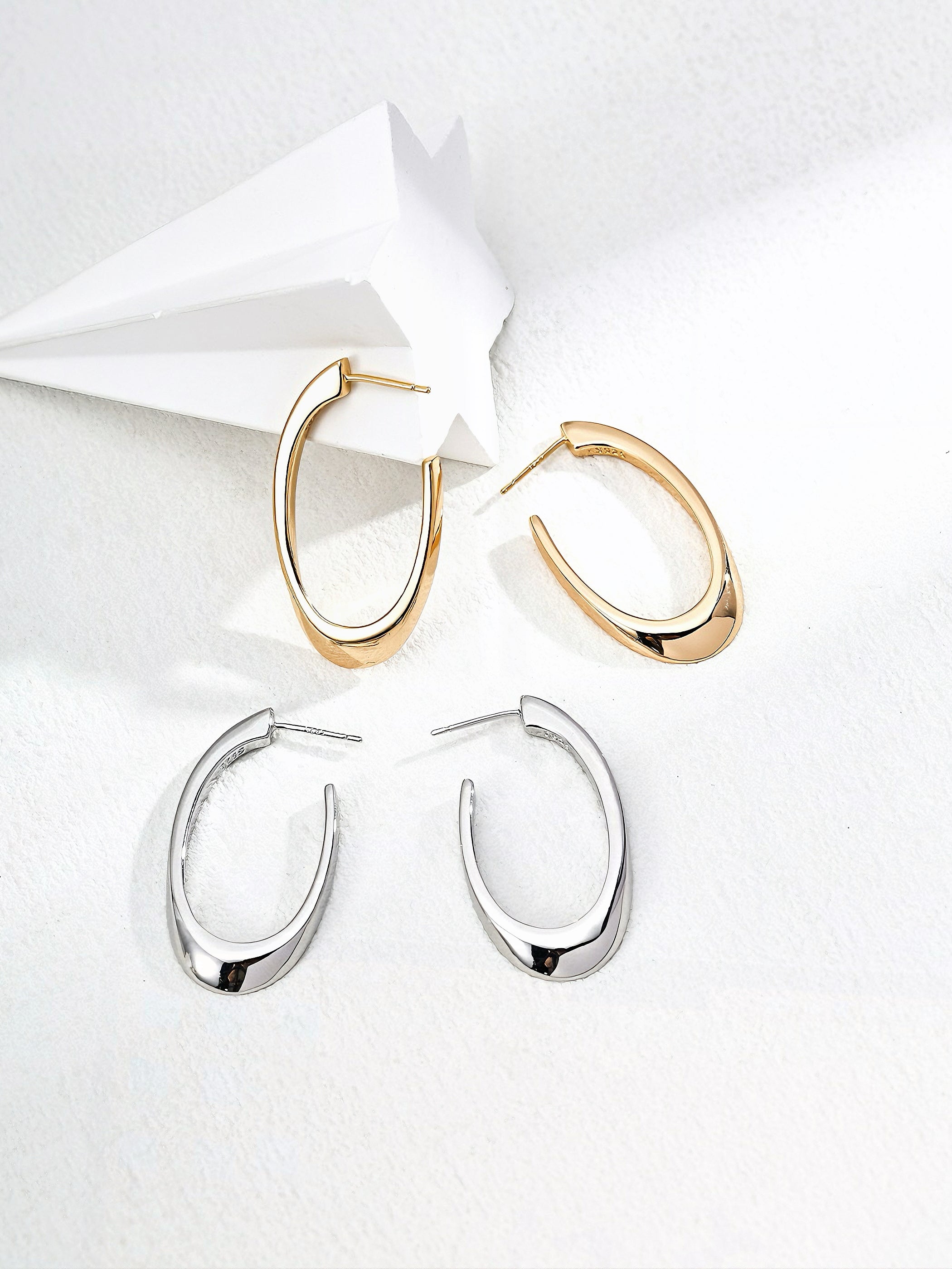 Pure silver earrings