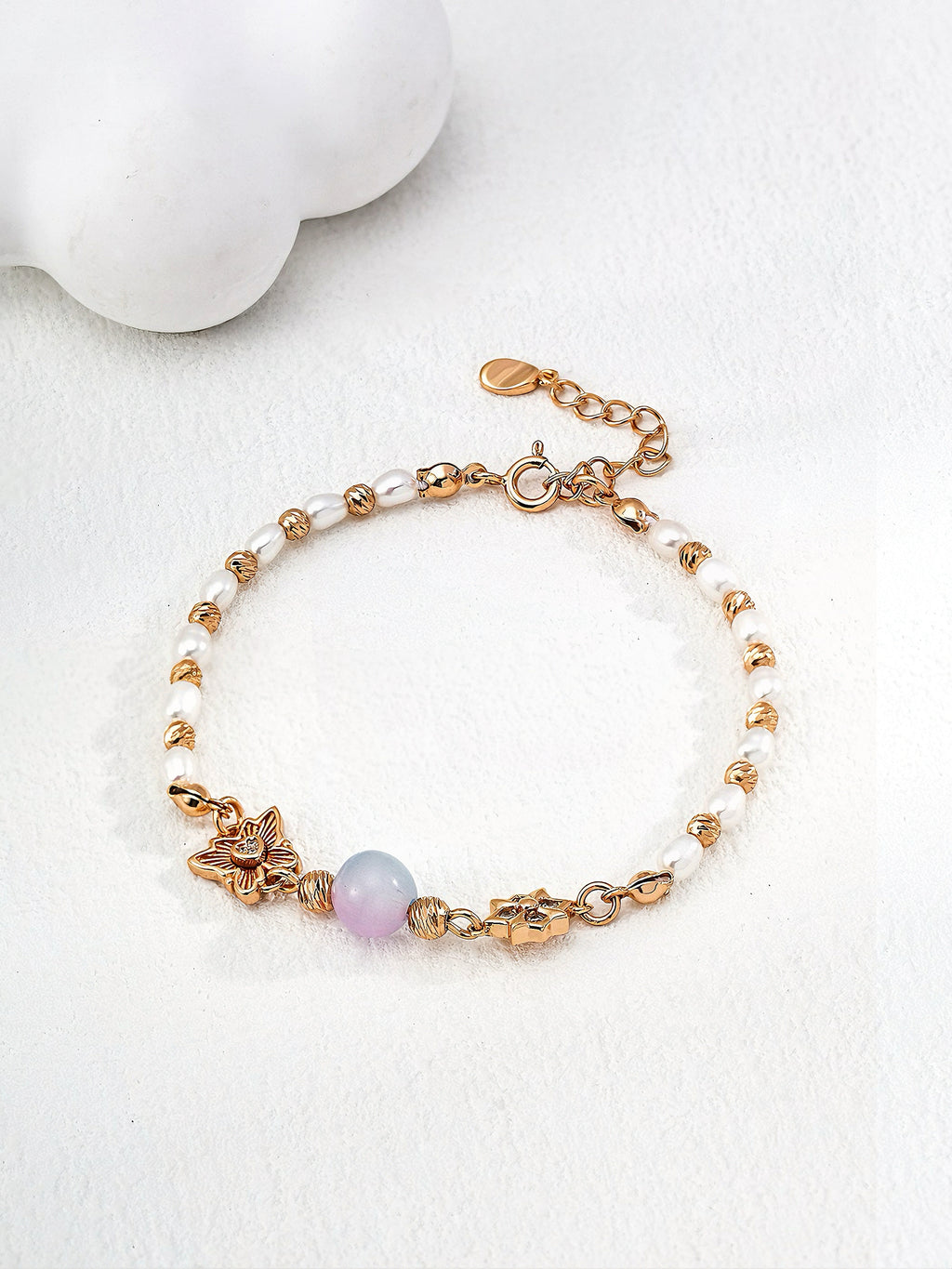 Cat's Eye Pearl Bracelet