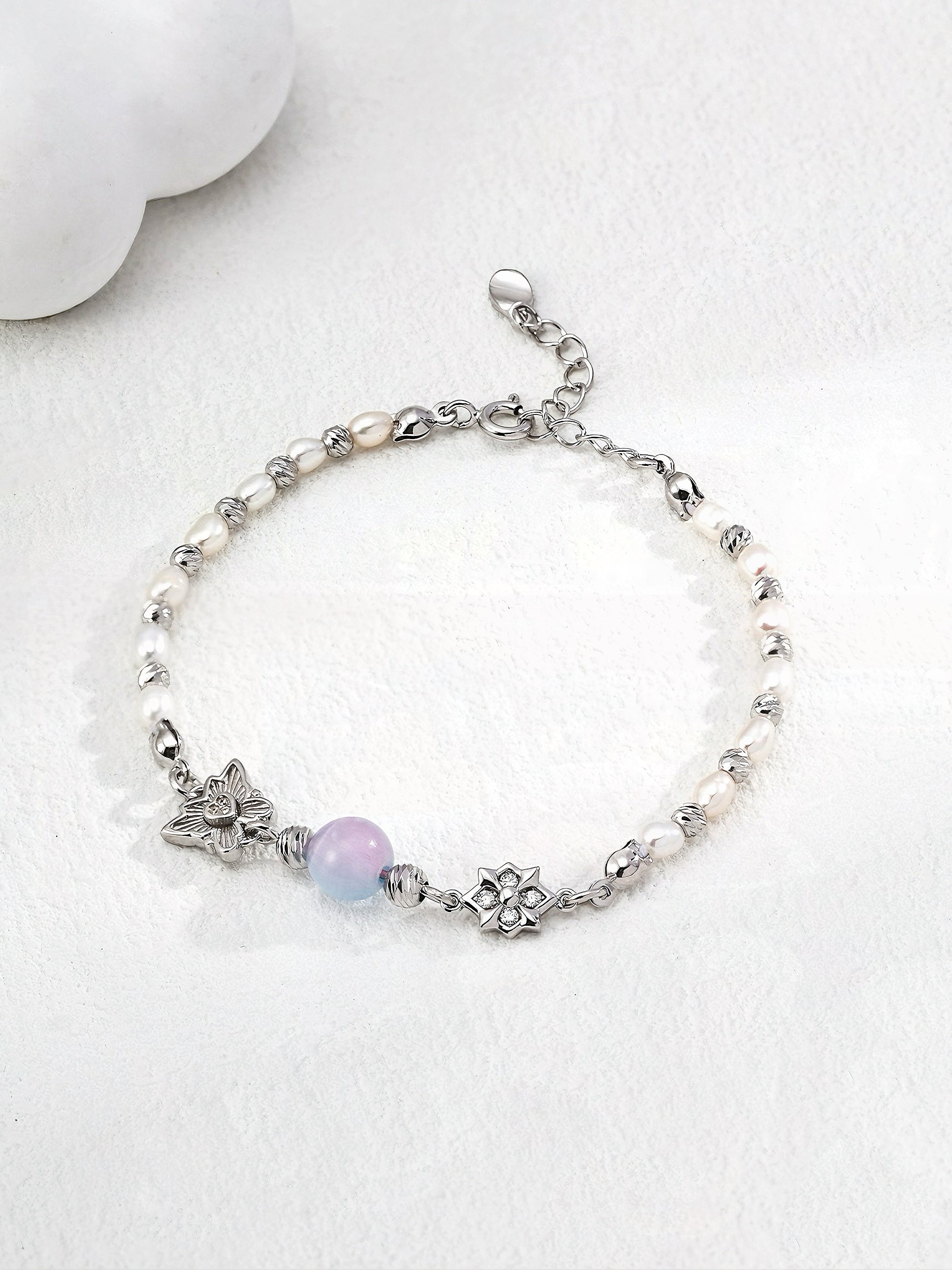 Cat's Eye Pearl Bracelet