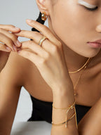 Gold Plated Silver Textured Ring