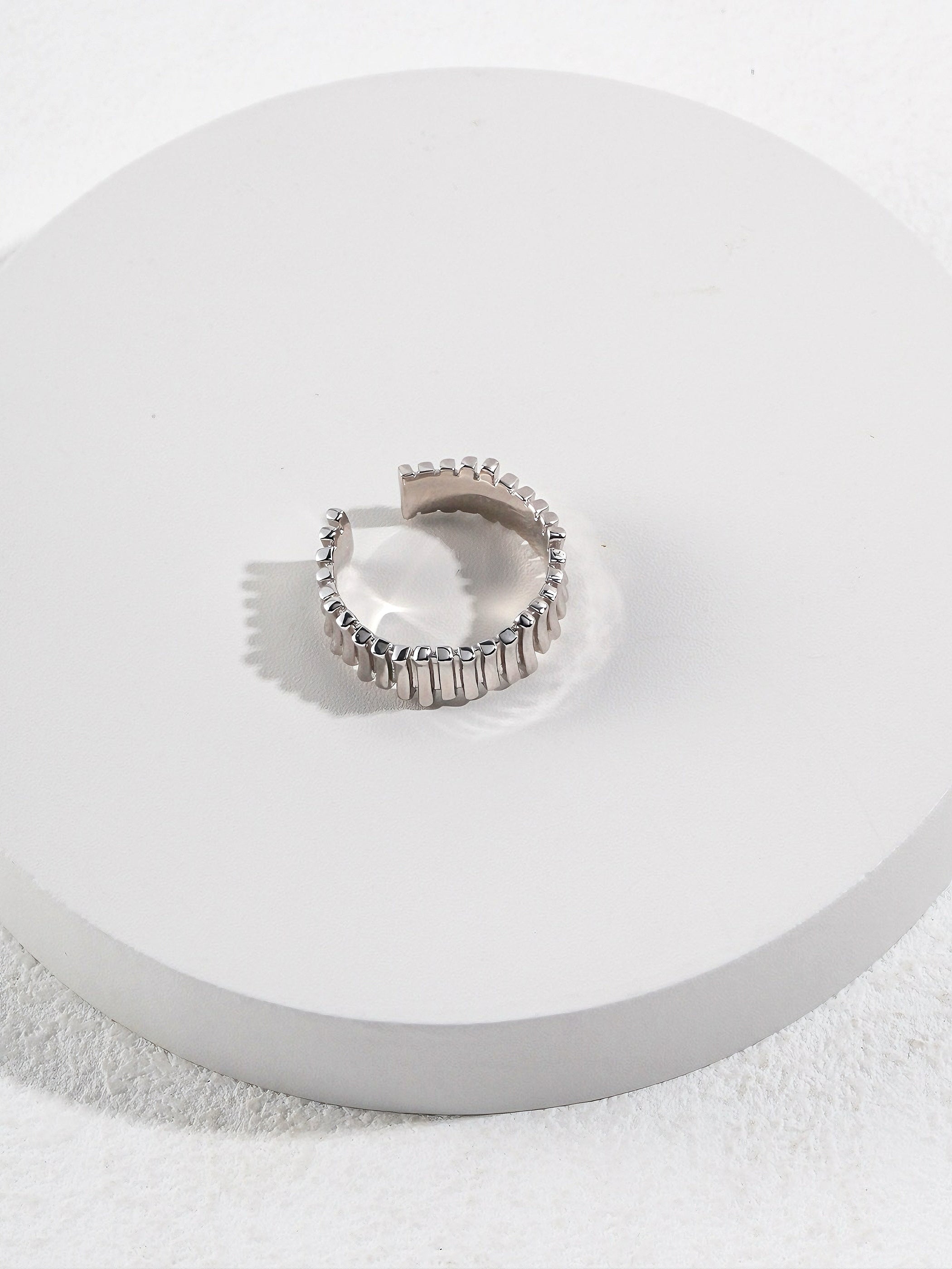 Gold Plated Silver Textured Ring