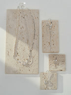 Pure silver pearl necklace