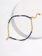 Lapis lazuli pure silver bracelet