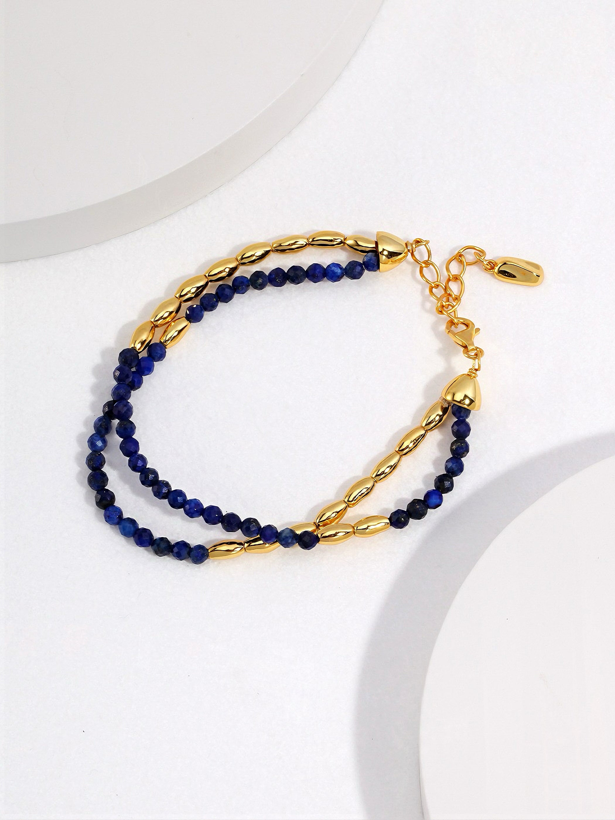 Lapis lazuli pure silver bracelet