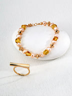 Amber and Pearl Necklace