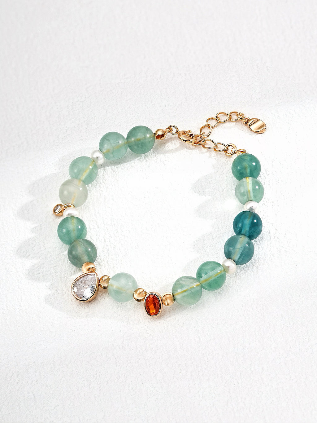 Fluorite crystal bracelet