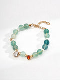 Fluorite crystal bracelet