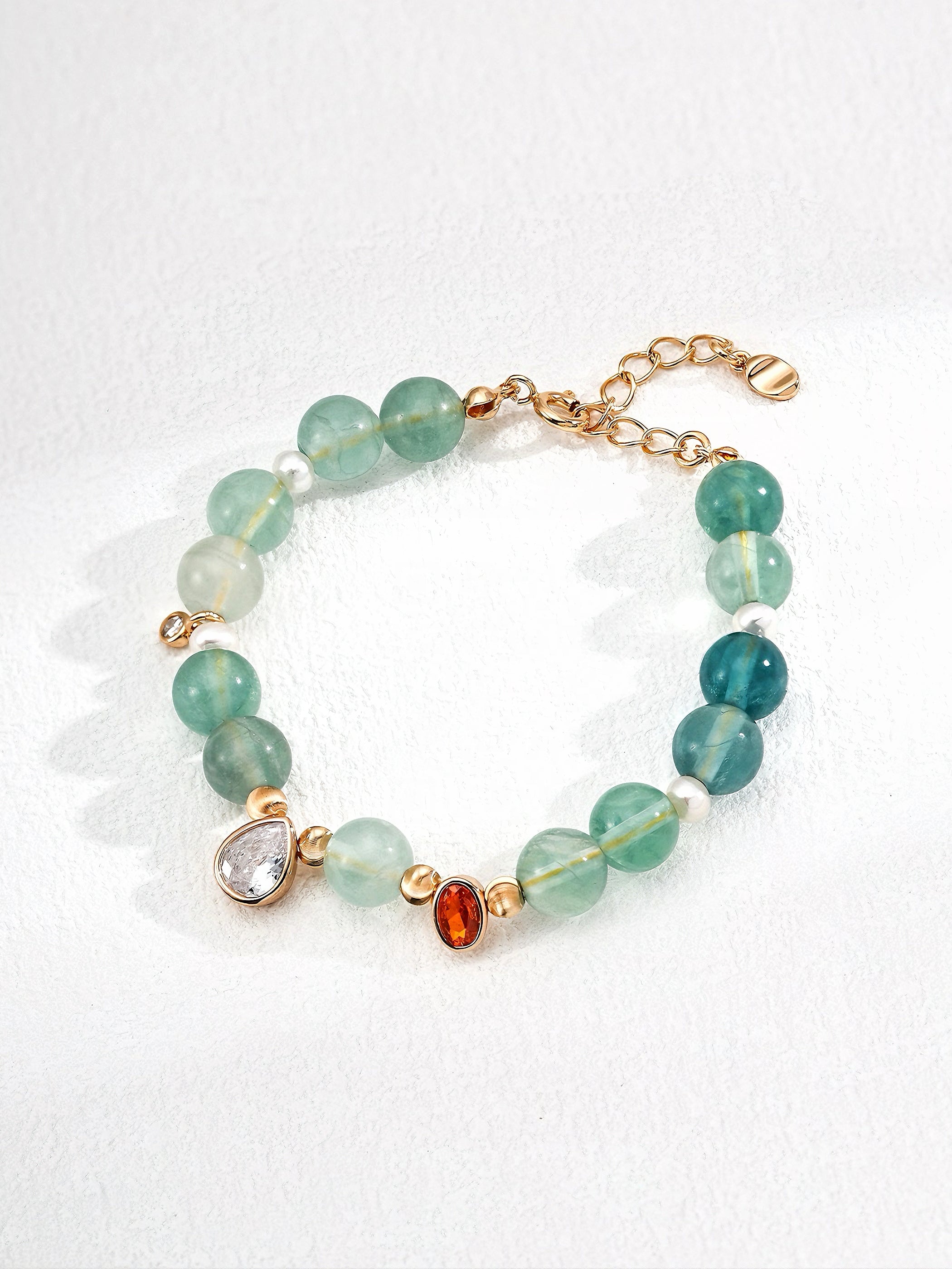 Fluorite crystal bracelet