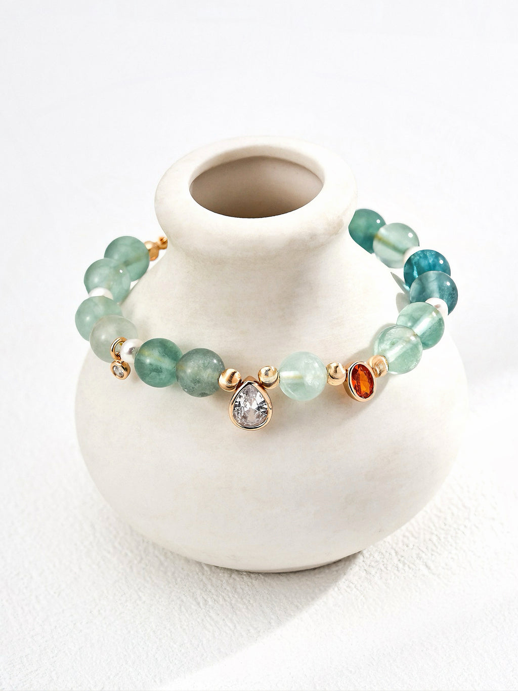 Fluorite crystal bracelet