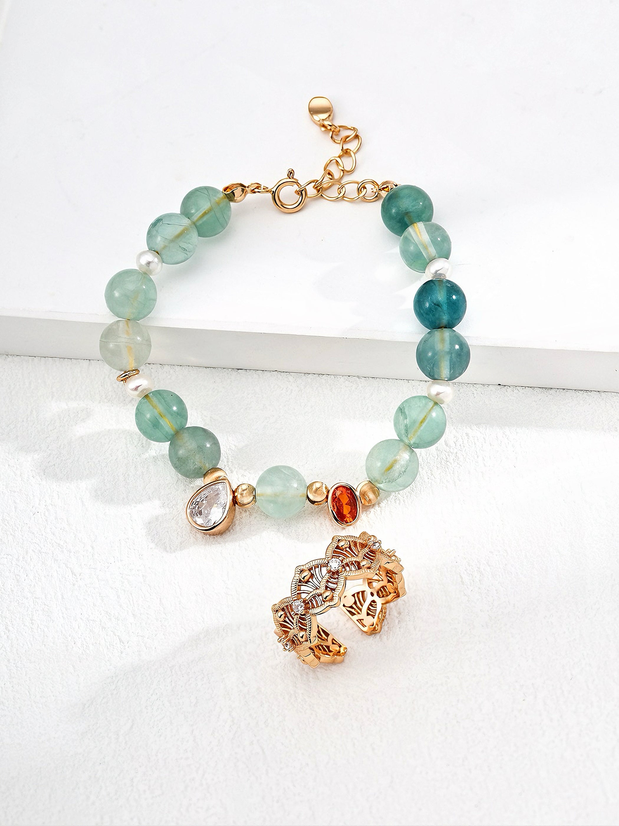 Fluorite crystal bracelet