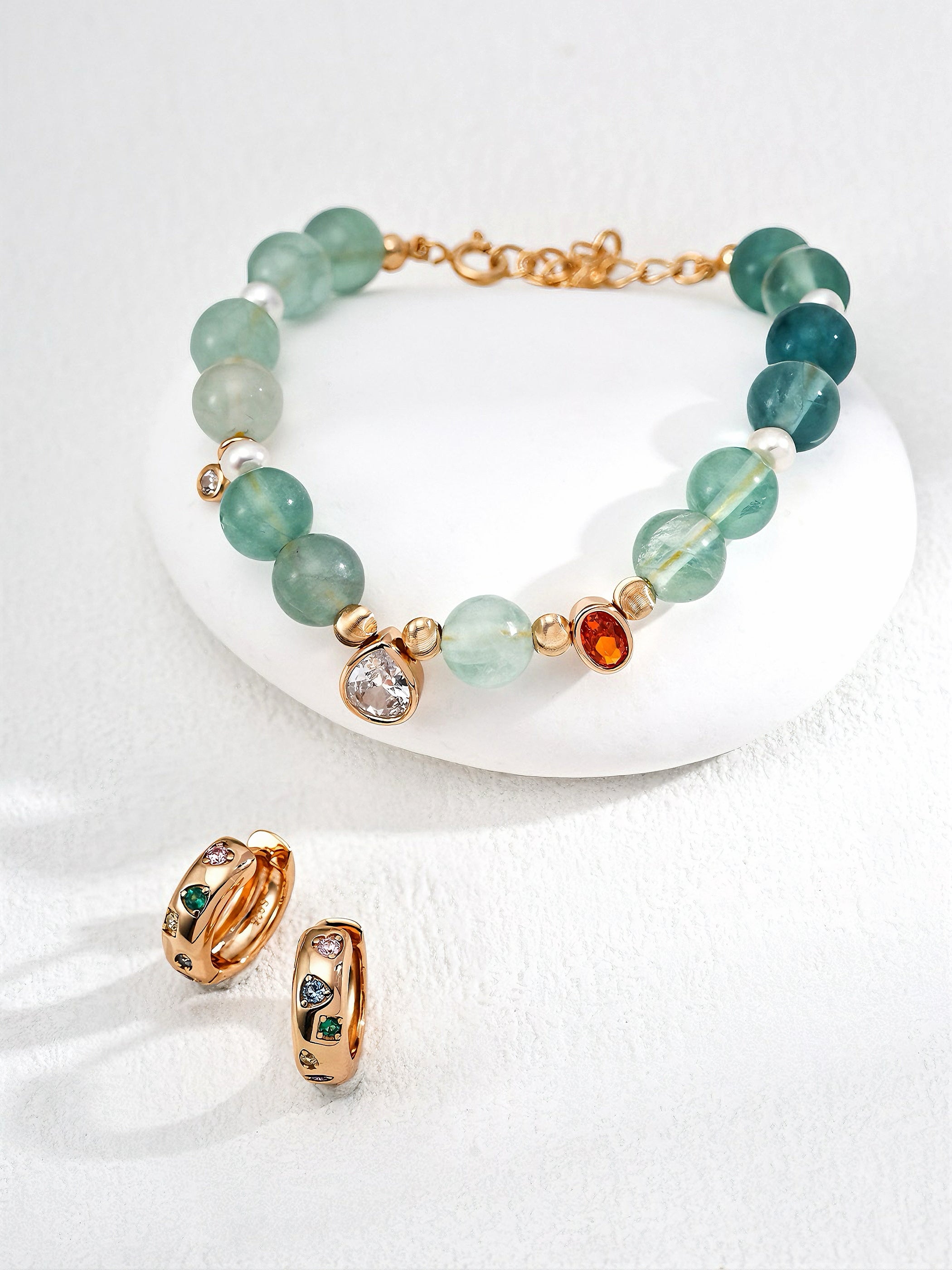 Fluorite crystal bracelet