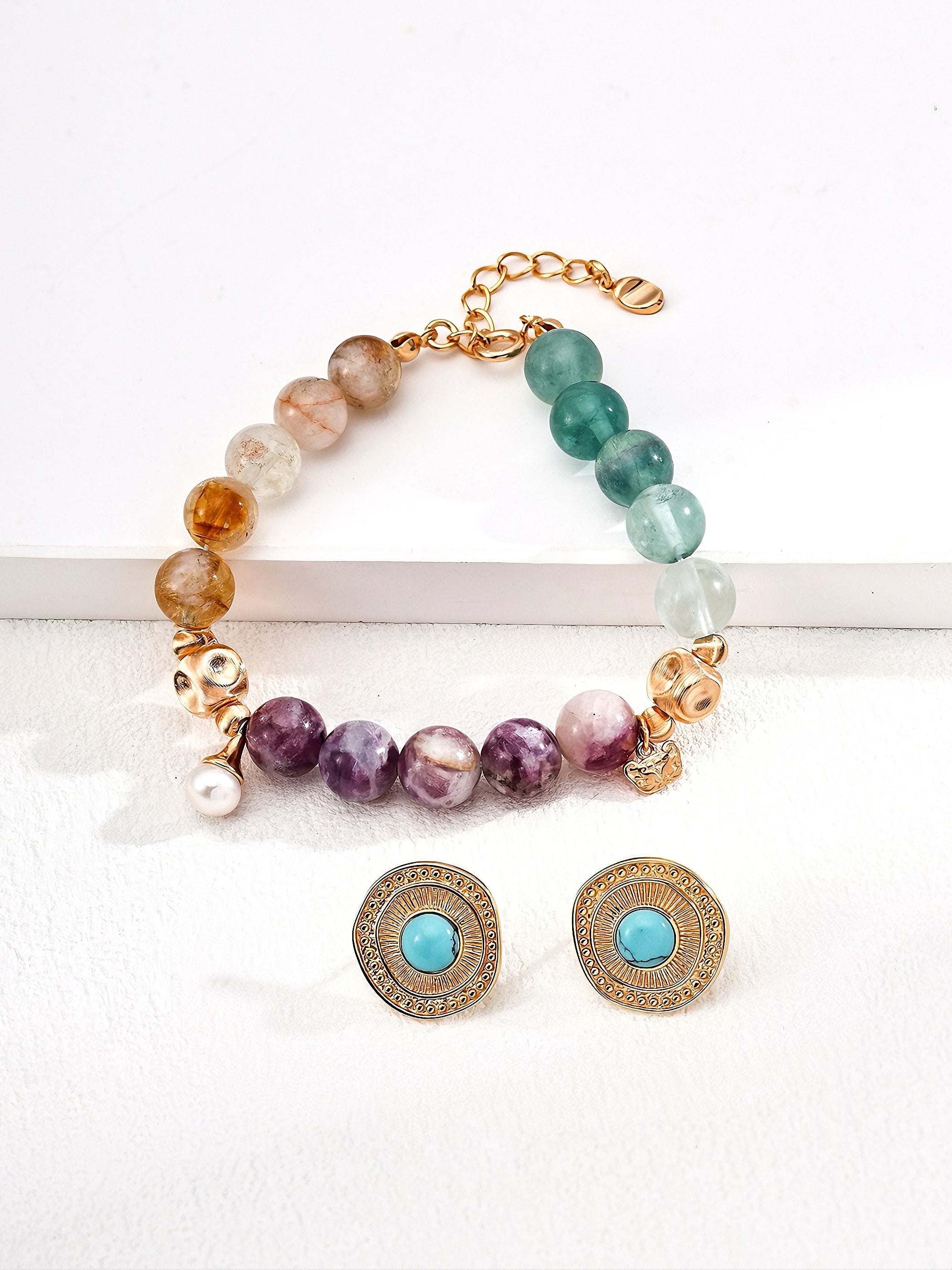 Colored crystal bracelet