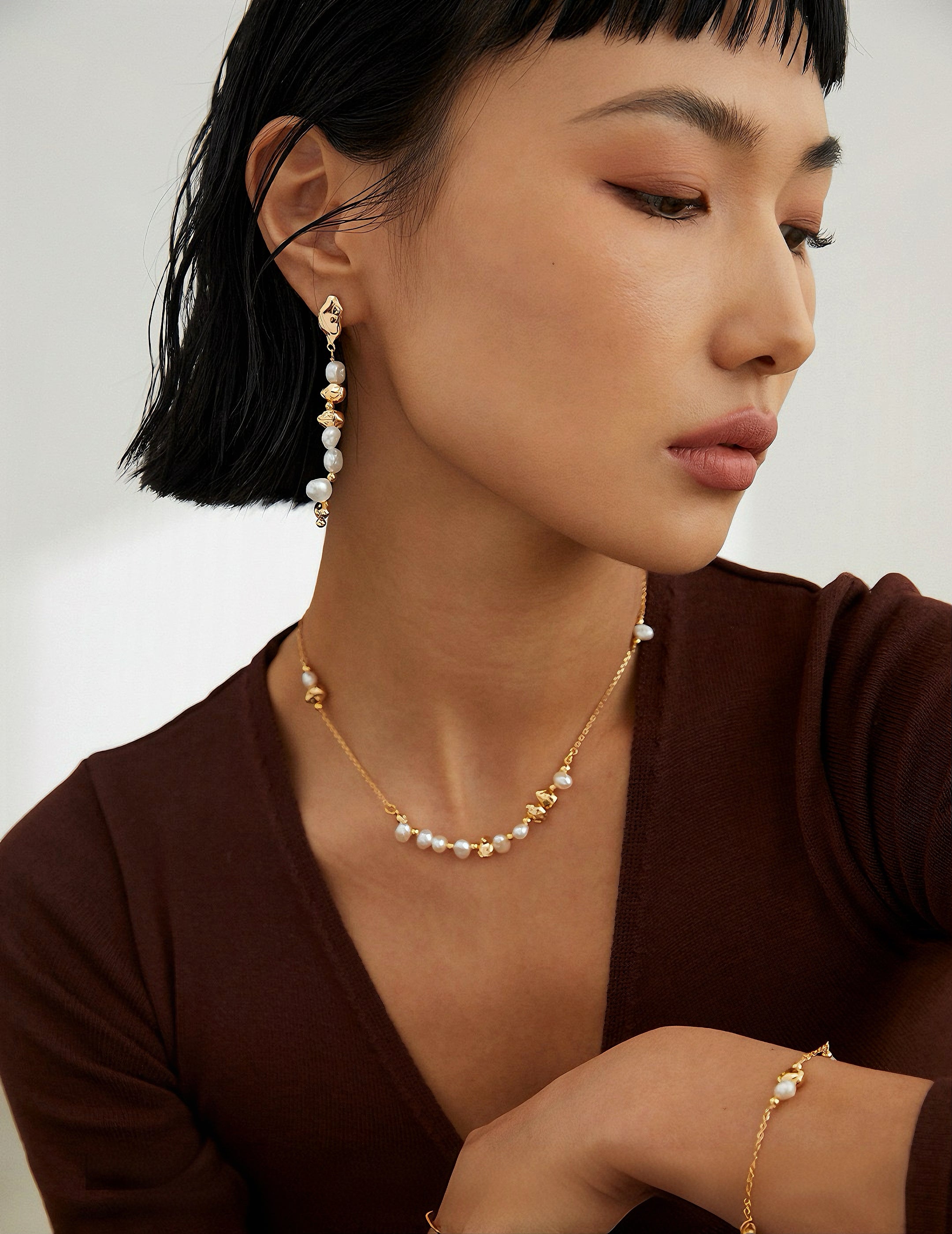 French pearl earrings