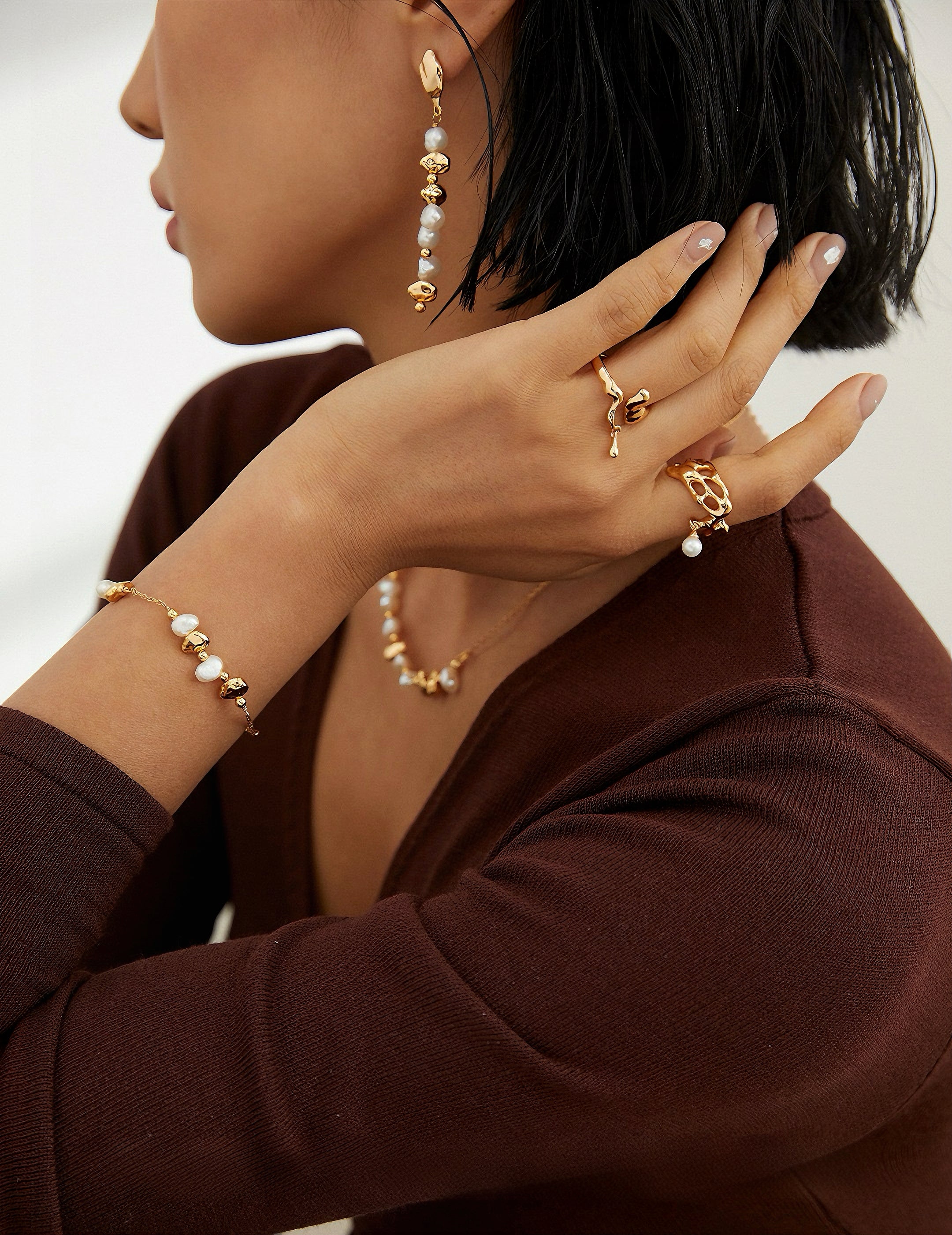 French pearl earrings