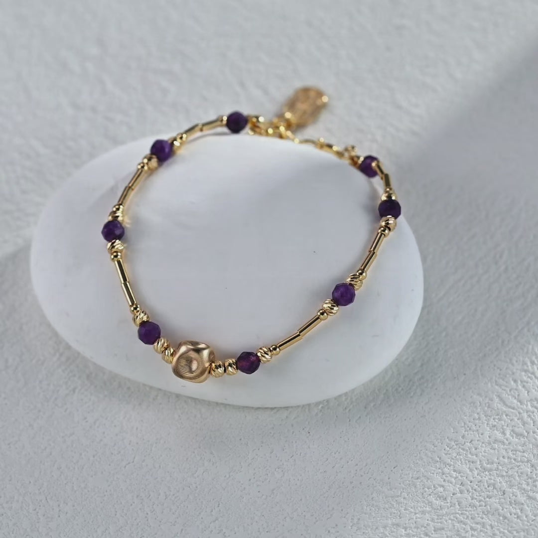 Amethyst sterling silver bracelet